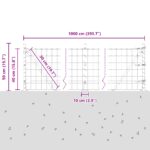 vidaXL Euro plot s 7 prírubovými stĺpikmi 0.4x10 m Pozinkovaná oceľ – Obrázok 13