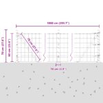 vidaXL Euro plot s 7 pripevnenými stĺpikmi 0.6x10 m pozinkovaná oceľ – Obrázok 13