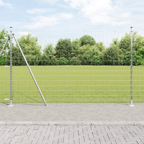 3351010_1.jpg vidaXL Euro Oplotenie s 7 rozšírenými stĺpmi 1.4x10 m Pozinkovaná Oceľ – Obrázok 1
