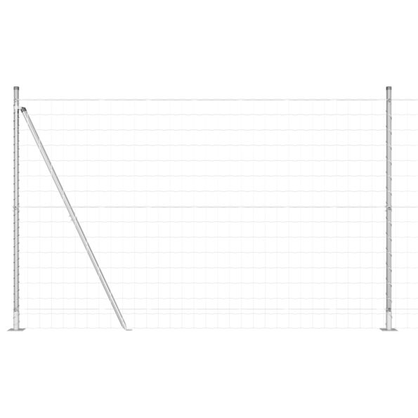 vidaXL Euro plot s 7 Flanged Posts 1.5x10 m Pozinkovaná oceľ – Obrázok 2