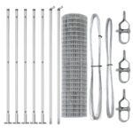 vidaXL Euro Plot s 7 flákovanými stĺpmi 0.8x10 m Pozinkovaná Oceľ – Obrázok 4