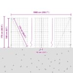 vidaXL Euro plot s 7 prírubovými stĺpmi 1.6x10 m pozinkovaná oceľ – Obrázok 13