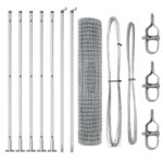 vidaXL Euro plot s 7 prírubovými stĺpmi 1.6x10 m pozinkovaná oceľ – Obrázok 4