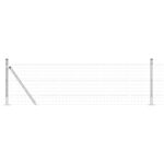 vidaXL Euro plot s 13 prírubovými stĺpmi 0.4x25 m pozinkovaná oceľ – Obrázok 2