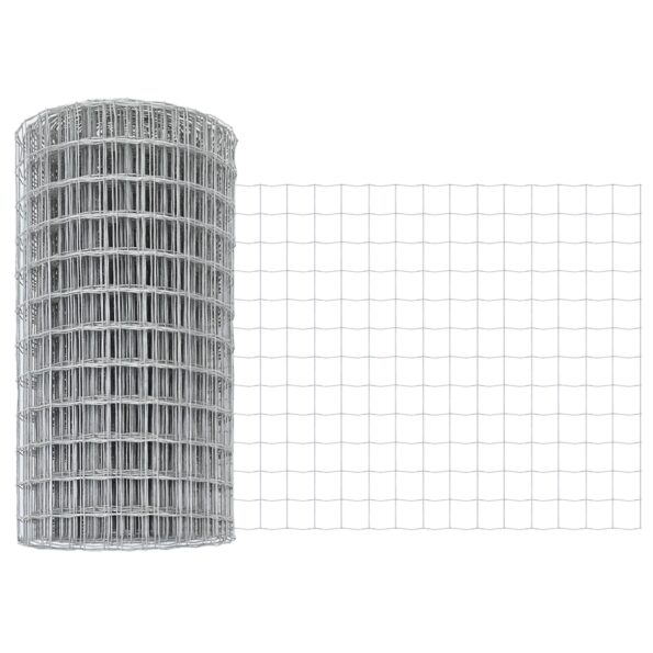 vidaXL Euro plot s 13 prírubovými stĺpmi 0.4x25 m pozinkovaná oceľ – Obrázok 6