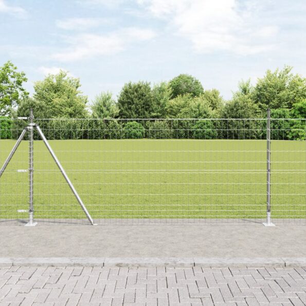 3351030_1.jpg vidaXL Euro Plot s 13 Flangovanými Stĺpmi 0.8x25 m Pozinkovaná Oceľ – Obrázok 1