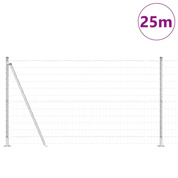 3351032_3.jpg vidaXL Euro plot s 13 flanged stĺpikmi 1.2x25 m pozinkovaná oceľ – Obrázok 3