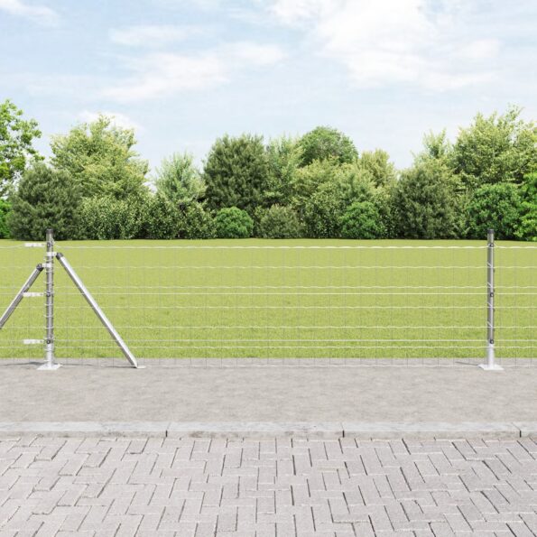 3351033_1.jpg VidaXL Euro plot s 13 flángovanými stĺpmi 0.4x25 m pozinkovaná oceľ – Obrázok 1