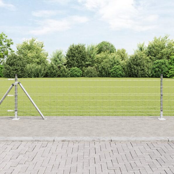 3351038_1.jpg vidaXL Euro oplotenie s 13 stĺpikmi s ozdobnými okrajmi 0.4x25 m z pozinkovanej ocele – Obrázok 1