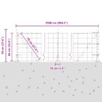 vidaXL Euro plot s 13 prírubovými stĺpikmi 0.6x25 m pozinkovaná oceľ – Obrázok 13