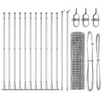 vidaXL Euro plot s 13 rozšírenými stĺpikmi 1x25 m pozinkovaná oceľ – Obrázok 4