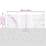vidaXL Euro plot s 13 stĺpikmi s krúžkom 0.4x50 m Pozinkovaná oceľ – Obrázok 13