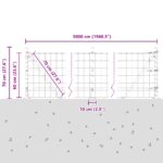 vidaXL Euro plot s 13 flitrami 0.6x50 m pozinkovaná oceľ – Obrázok 13