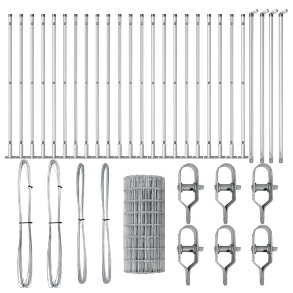 vidaXL Euro plot s 13 flitrami 0.6x50 m pozinkovaná oceľ – Obrázok 4