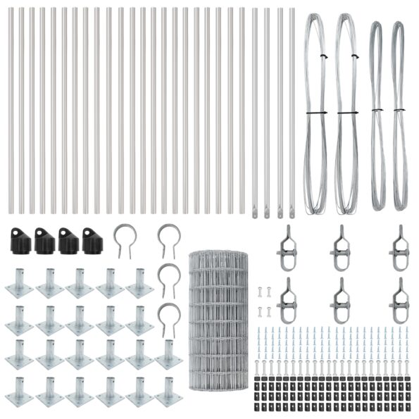 vidaXL Euro plot s 13 flitrami 0.6x50 m pozinkovaná oceľ – Obrázok 5