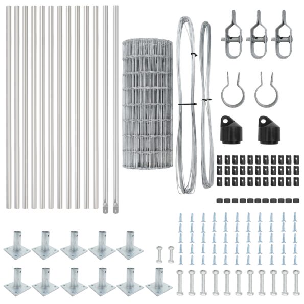3351059_5.jpg vidaXL Euro plot s 13 rozšírenými stĺpmi 0.4x25 m z pozinkovanej ocele – Obrázok 5