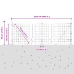vidaXL Euro Oplôtok s 13 stĺpmi 0.6x25 m Pozinkovaná oceľ – Obrázok 13