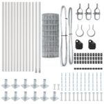 vidaXL Euro Oplôtok s 13 stĺpmi 0.6x25 m Pozinkovaná oceľ – Obrázok 5