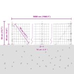 vidaXL Euro Plot s 13 Flangovanými Stĺpikmi 0.4x50 m Pozinkovaná Oceľ – Obrázok 13