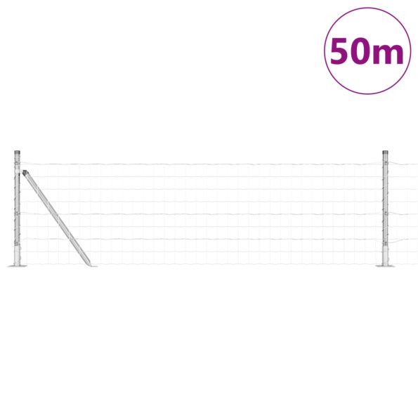 3351064_3.jpg vidaXL Euro Plot s 13 Flangovanými Stĺpikmi 0.4x50 m Pozinkovaná Oceľ – Obrázok 3