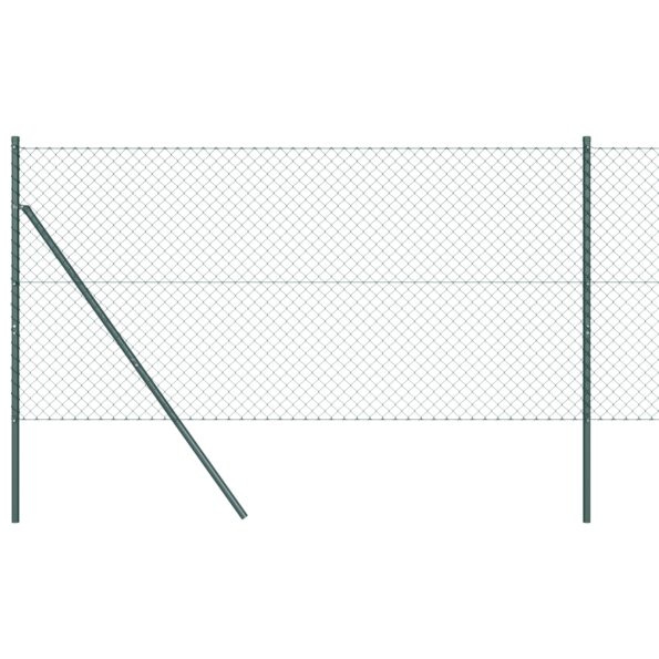 vidaXL Stĺp na plot. Zelená 10 x 1 m (40 x 40 mm sieť) Ocel a PVC – Obrázok 2