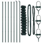 vidaXL Stĺp na plot. Zelená 10 x 1 m (40 x 40 mm sieť) Ocel a PVC – Obrázok 4