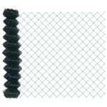 vidaXL Stĺp na plot. Zelená 10 x 1 m (40 x 40 mm sieť) Ocel a PVC – Obrázok 6
