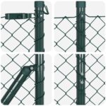 vidaXL Stĺp na plot. Zelená 10 x 1 m (40 x 40 mm sieť) Ocel a PVC – Obrázok 7