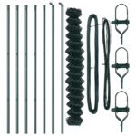 vidaXL Reťazový plot s 7 stĺpmi 1.6x10 m pozinkovaná oceľ zelená – Obrázok 4