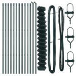 vidaXL Reťazový plot s 13 stĺpikmi 1.6x25 m pozinkovaná oceľ zelená – Obrázok 4