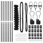 vidaXL Článkový plot s 7 stĺpikmi 1x10 m Pozinkovaný oceľový sivý – Obrázok 5