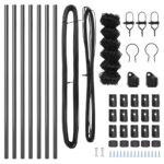 vidaXL Plot z reťazovej siete s 7 stĺpmi 0.4x10 m Galvanizovaná oceľ Sivá – Obrázok 5