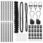 vidaXL Retazový plot s 7 stĺpikmi 1.6x10 m Pozinkovaná oceľ sivá – Obrázok 5