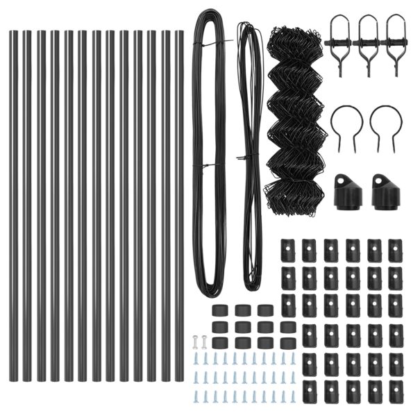 vidaXL Retiazkové pletivo s 13 stĺpmi 0.8x25 m pozinkovaná oceľ šedá – Obrázok 4