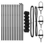 vidaXL Retiazkové pletivo s 13 stĺpmi 0.8x25 m pozinkovaná oceľ šedá – Obrázok 5