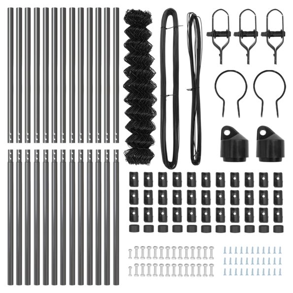 vidaXL Oplotenie z reťaze s 13 stĺpikmi 1x25 m Pozinkovaná oceľ Sivá – Obrázok 5