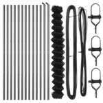 vidaXL Retiazkový plot Sada 2 Sivý Oceľ 25 x 1.5 m Trvácny – Obrázok 4