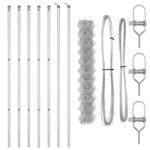 vidaXL Reťazový plot s 7 stĺpmi 1x10 m z pozinkovanej ocele – Obrázok 4