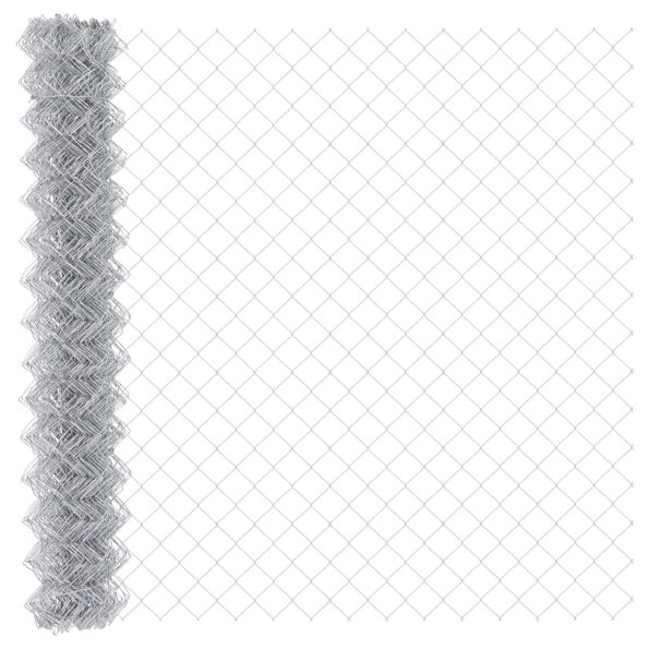 vidaXL reťazový plot so 7 stĺpmi 1,5x10 m pozinkovaná oceľ – Obrázok 6