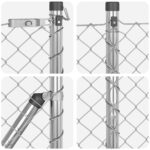 vidaXL reťazový plot so 7 stĺpmi 1,5x10 m pozinkovaná oceľ – Obrázok 7