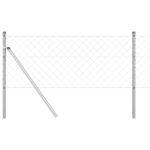 vidaXL Reťazové pletivo s 7 stĺpmi 0.4x10 m Pozinkovaná oceľ – Obrázok 2