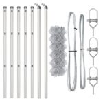 vidaXL Reťazové pletivo s 7 stĺpmi 0.6x10 m pozinkovaná oceľ – Obrázok 4