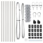 vidaXL Reťazové pletivo s 7 stĺpmi 0.6x10 m pozinkovaná oceľ – Obrázok 5