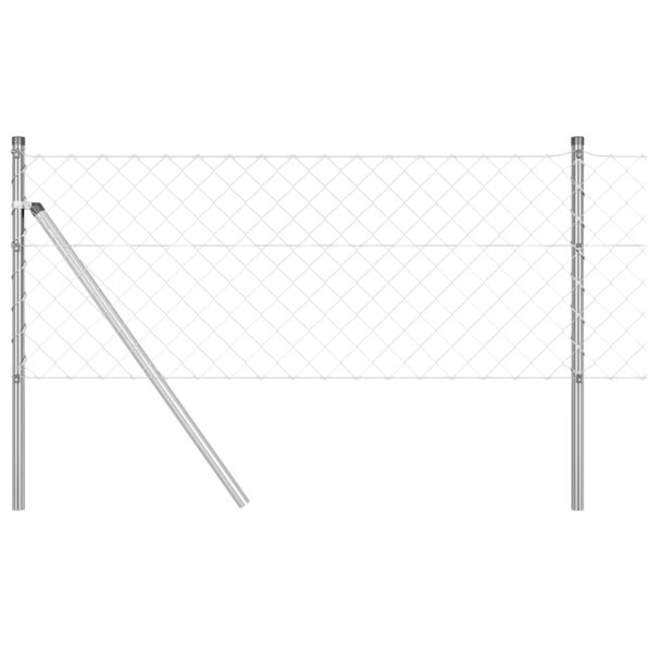 3351132_2.jpg vidaXL Reťazová ohrada s 7 stĺpikmi 0.8x10 m Pozinkovaná oceľ – Obrázok 2
