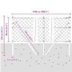 vidaXL Sivý plot z reťazovej väzby Sada 2 Pozinkovaná oceľ 25 m x 0,8 m – Obrázok 12