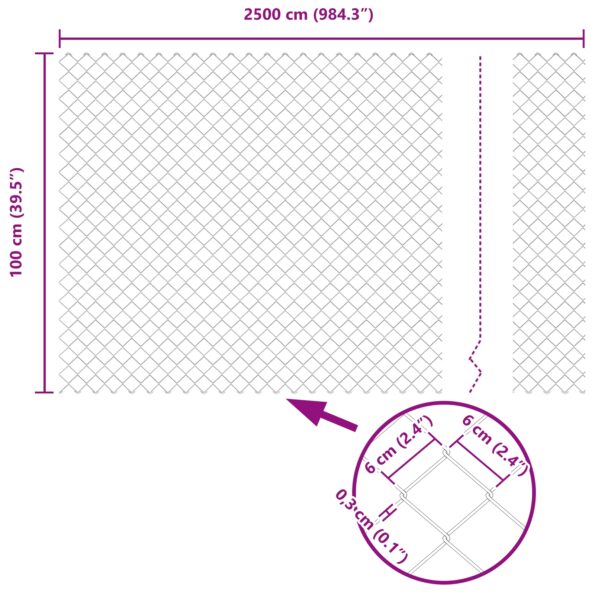 3351144_12.jpg vidaXL Reťazový plot Sada 2 Pozinkovaná oceľ 25 x 1 m Trvácny – Obrázok 12