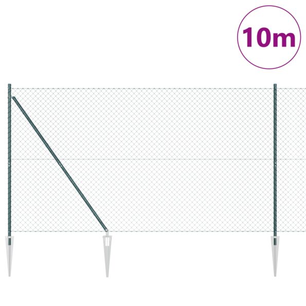 3351152_3.jpg vidaXL reťazové oplotenie s 7 kotviacimi stĺpikmi 1.5x10 m pozinkovaná oceľ – Obrázok 3