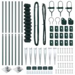 vidaXL Reťazový plot so 7 špicovými stĺpmi 1,4x10 m Pozinkovaná oceľ – Obrázok 5
