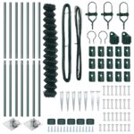 vidaXL reťazové oplocenie s 7 hrotovými stĺpikmi 1,5 x 10 m pozinkovaná oceľ – Obrázok 5