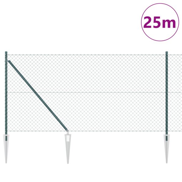 3351165_3.jpg vidaXL Retiazkové oplotenie s 13 kolíkmi 1x25 m pozinkovaná oceľ – Obrázok 3